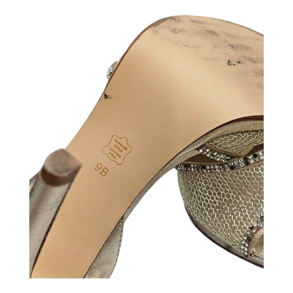 Caparros Gold Heels Size 9B - Picture 8 of 11